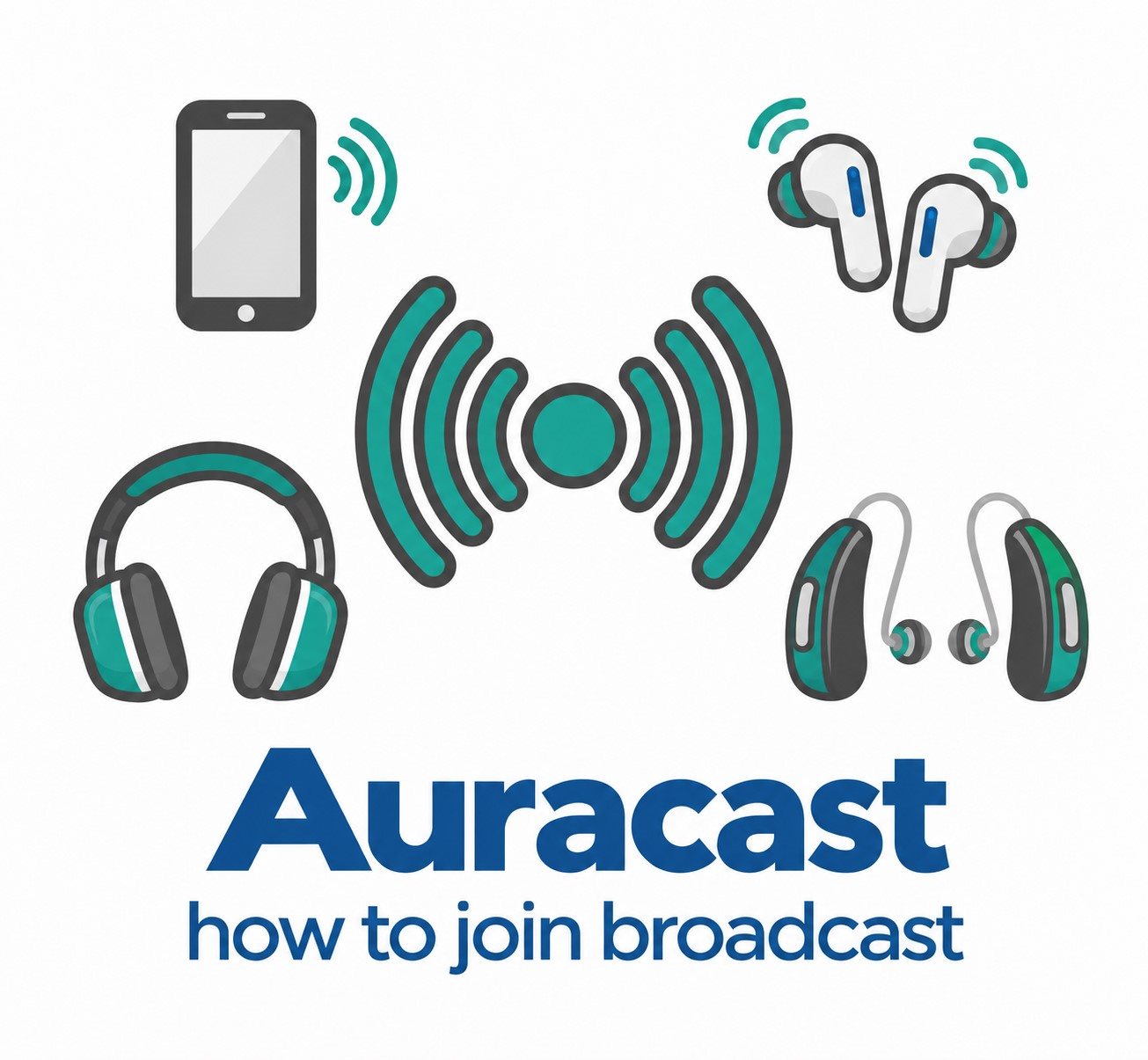 Auracast wireless broadcast device button Auracast wireless broadcast device button